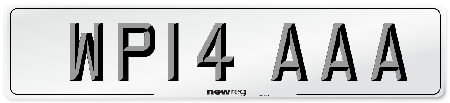 WP14 AAA Number Plate from New Reg